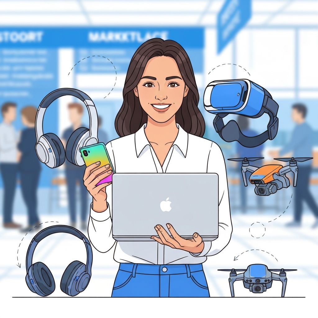 Person selling laptop and smartphone on SoukPC marketplace